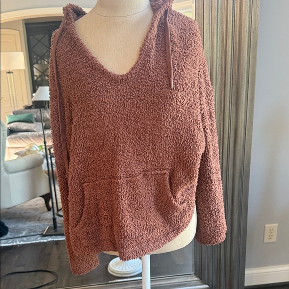 Beyond Yoga Rust Textured Hoodie - Picture 1 of 2